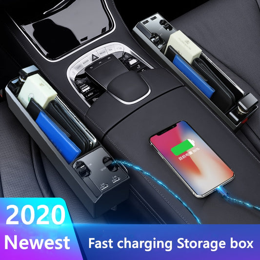 Fast Charging Car Seat  Storage Box Pocket Catcher phone holder