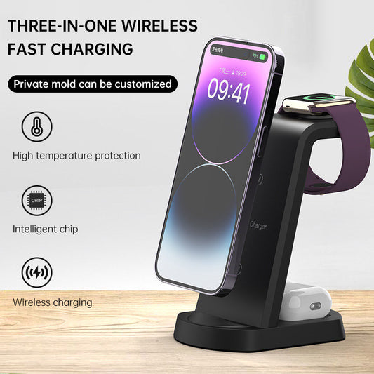 3 In 1 Wireless Charger for Mobile Phones, Headphones, Watches